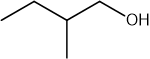 Chemical structure of 2-methylbutan-1-ol.