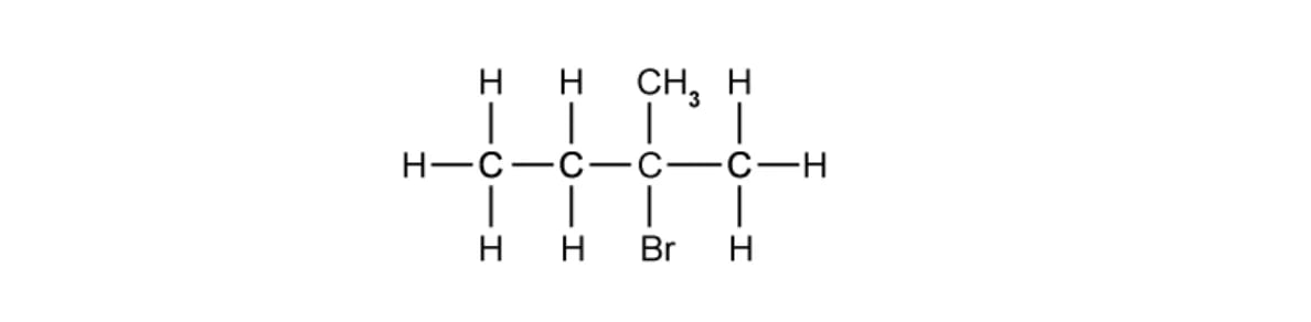 Chemical structure, CH3CH3C(CH3)BrCH3