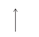 Simple black vertical arrow on a white background, pointing upwards towards the top edge of the image
