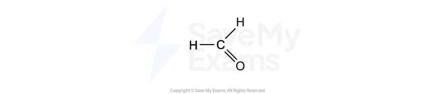 A displayed formula showing a central carbon atom double-bonded to an oxygen atom and single-bonded to two hydrogen atoms.