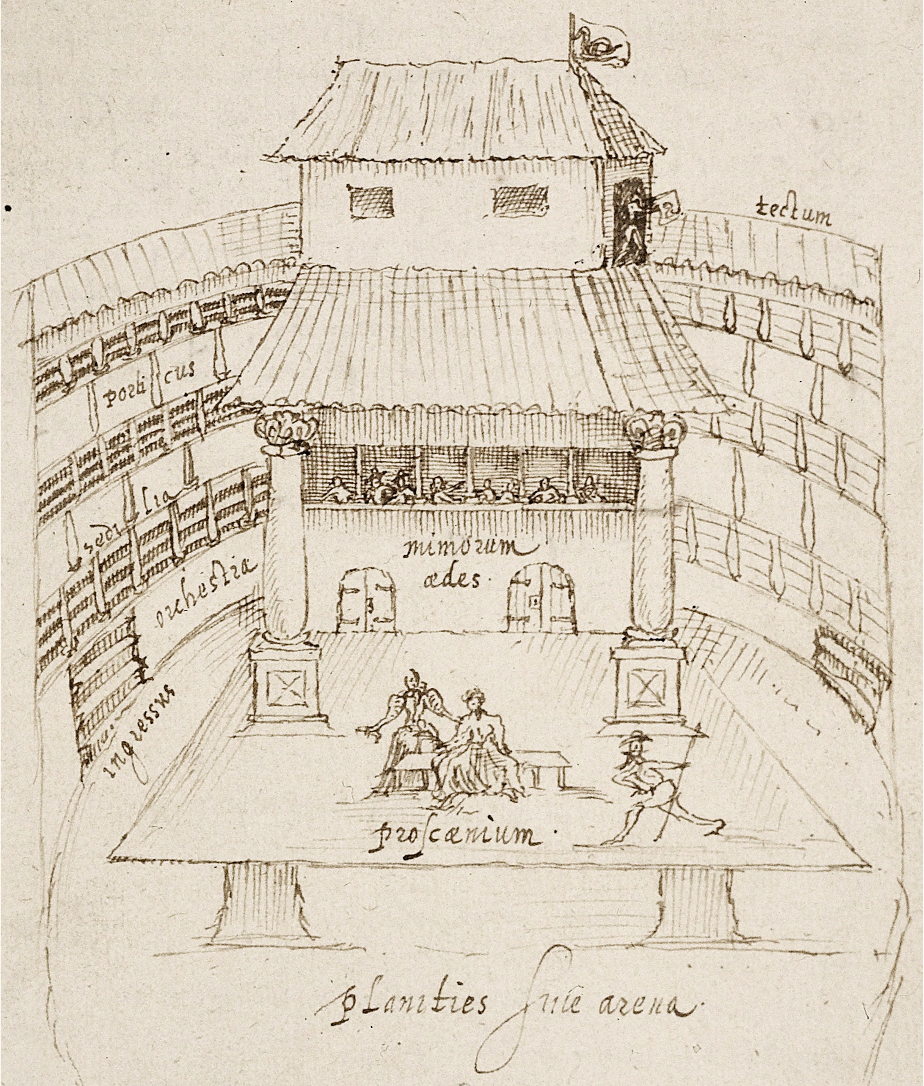 Image of a theatre design in Elizabethan era