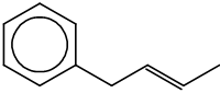Skeletal formula of [(2E)-but-2-en-1-yl]benzene