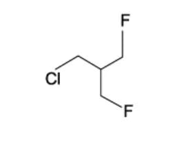 Skeletal formula of 1-chloro-3-fluoro-2-(fluoromethyl)propane