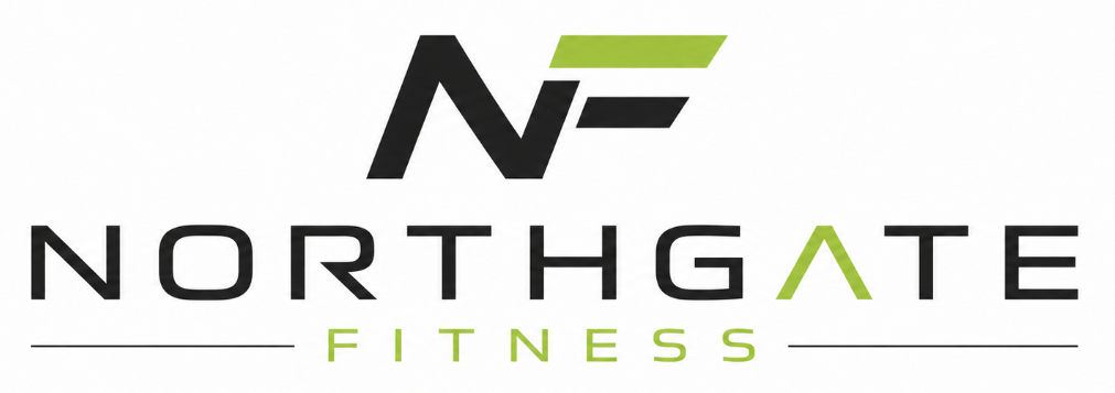 Northgate Fitness logo with stylised black and green “NF” icon above the words “Northgate Fitness” in modern black and green lettering on white background