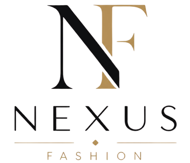 Nexus Fashion logo with overlapping black and gold letters N and F above the word NEXUS and smaller text FASHION on a white background