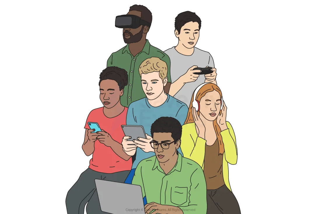 People using mobile technology
