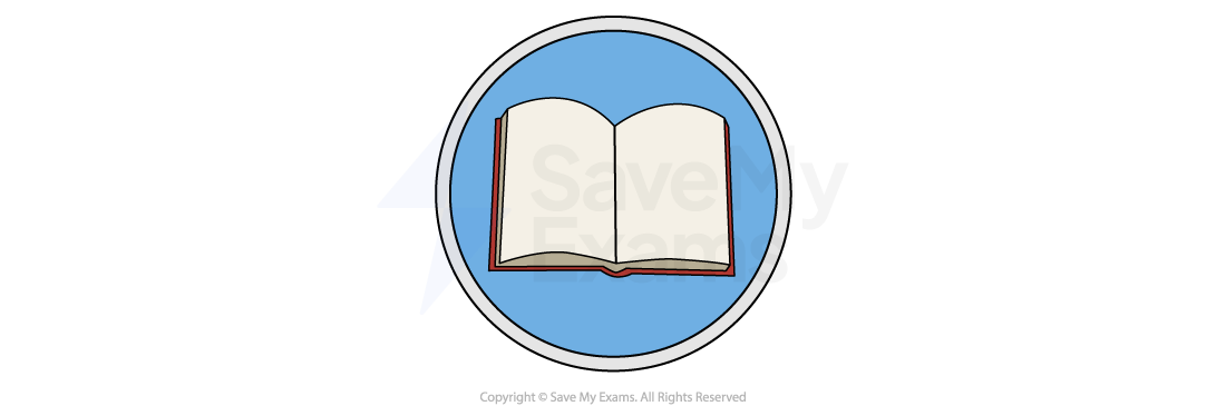 Literary context icon: an open book in a blue circle, marking the section on the literary tradition, genre and movement the text belongs to.