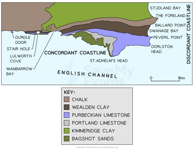 Influence Of Geological Structure Edexcel A Level Geography Revision 
