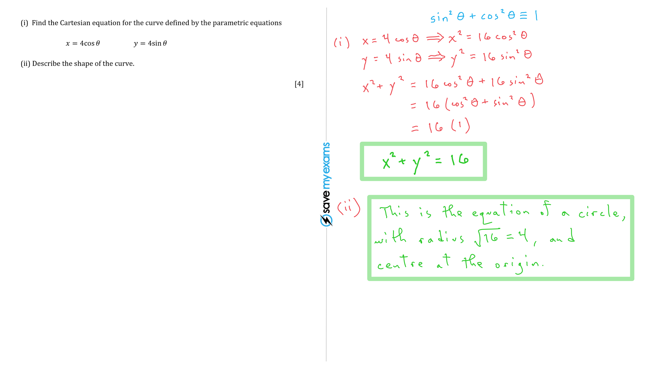 Core 4 Parametric Equations 2 9.2: Parametric Equations Mathematics