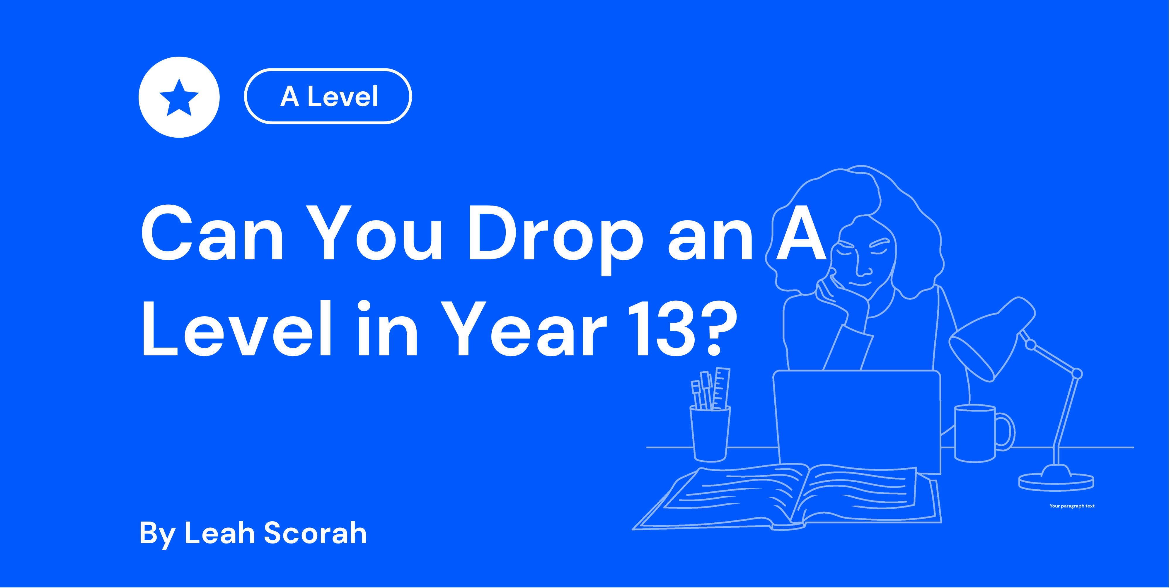 Can You Drop an A Level in Year 13?