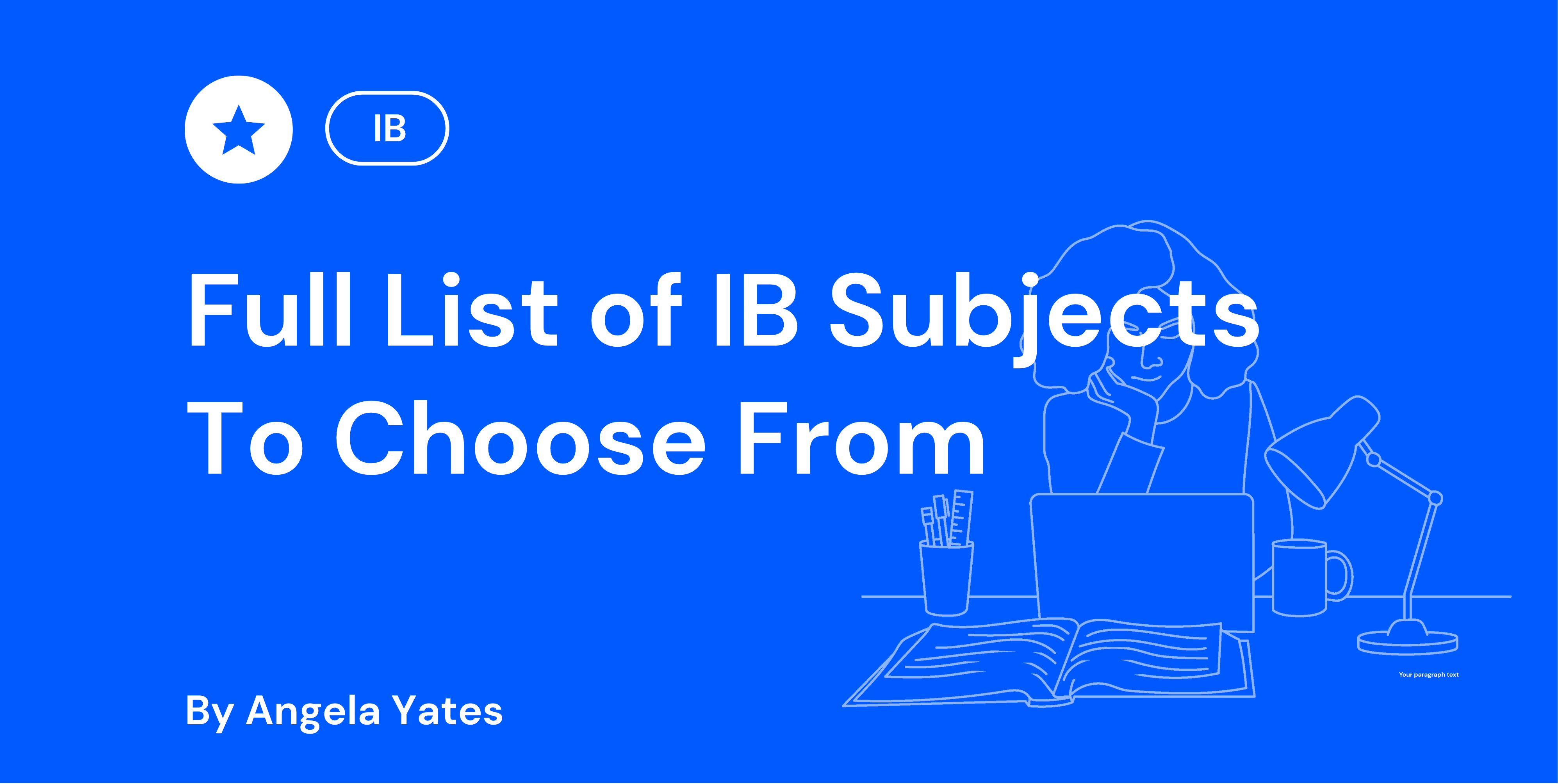 Full List of IB Subjects (SL & HL Options