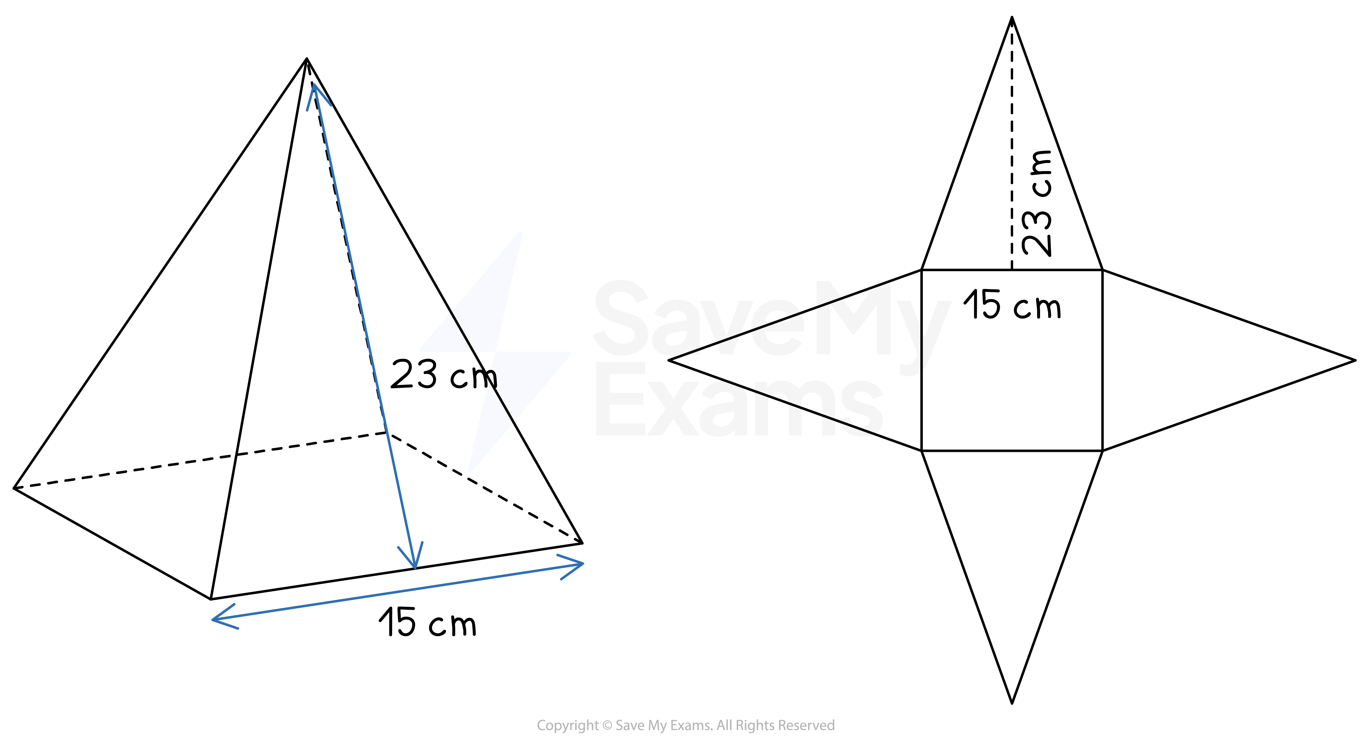 Square Pyramid Net View