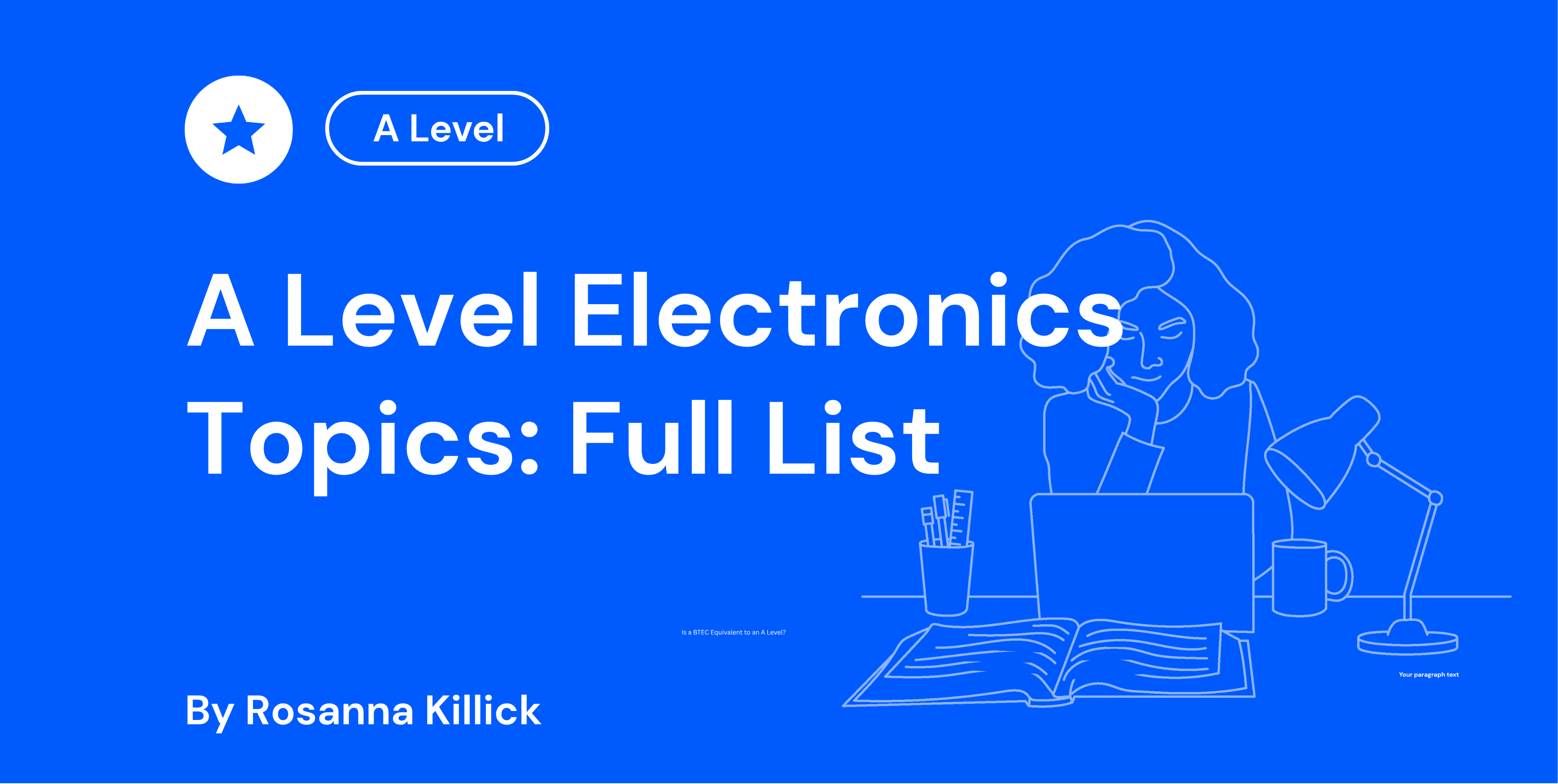 A Level Electronics Topics: Full List